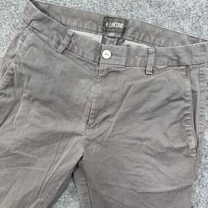 Linksoul Pants Gray Chino Stretch Cotton Lyocell Blend 30W LS6195 Flaw Men's